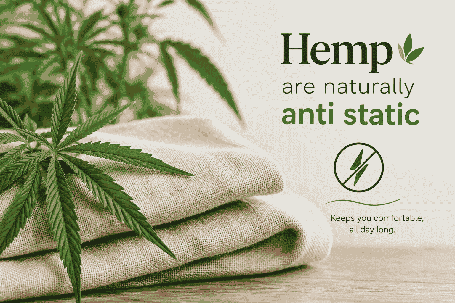 Anti-static hemp fabric