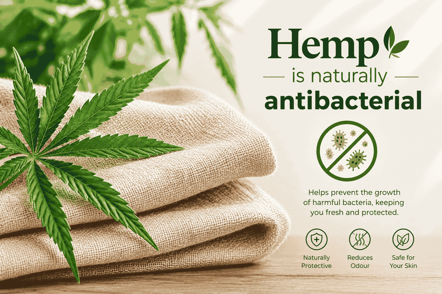 Antibacterial hemp fabric