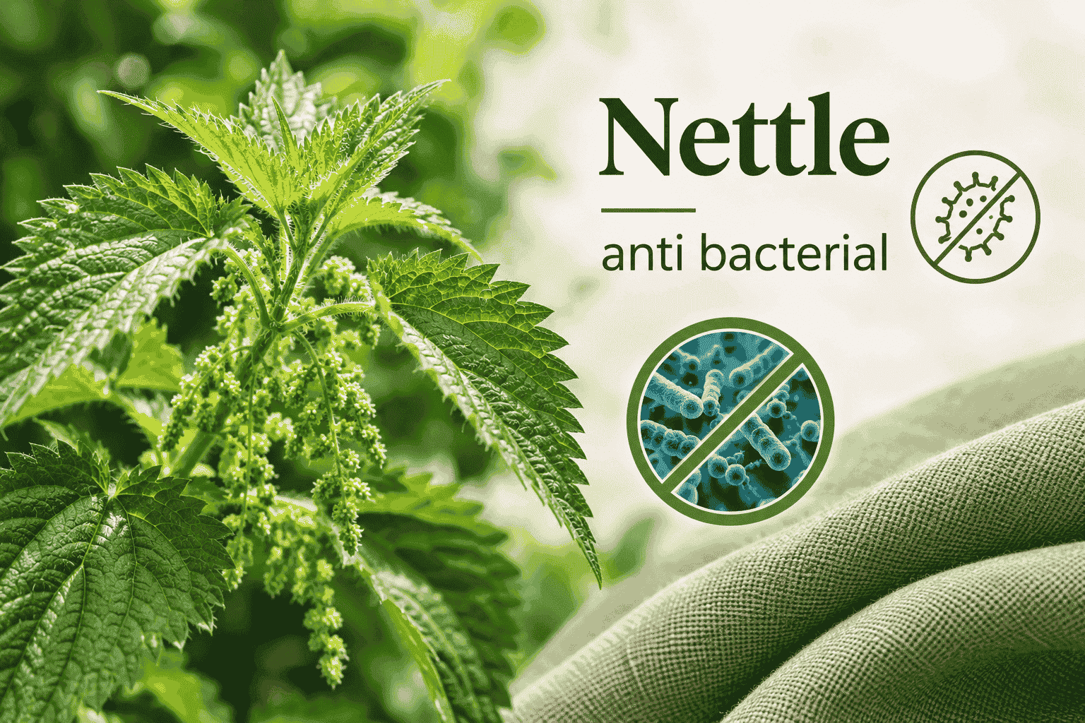 Antibacterial nettle fabric