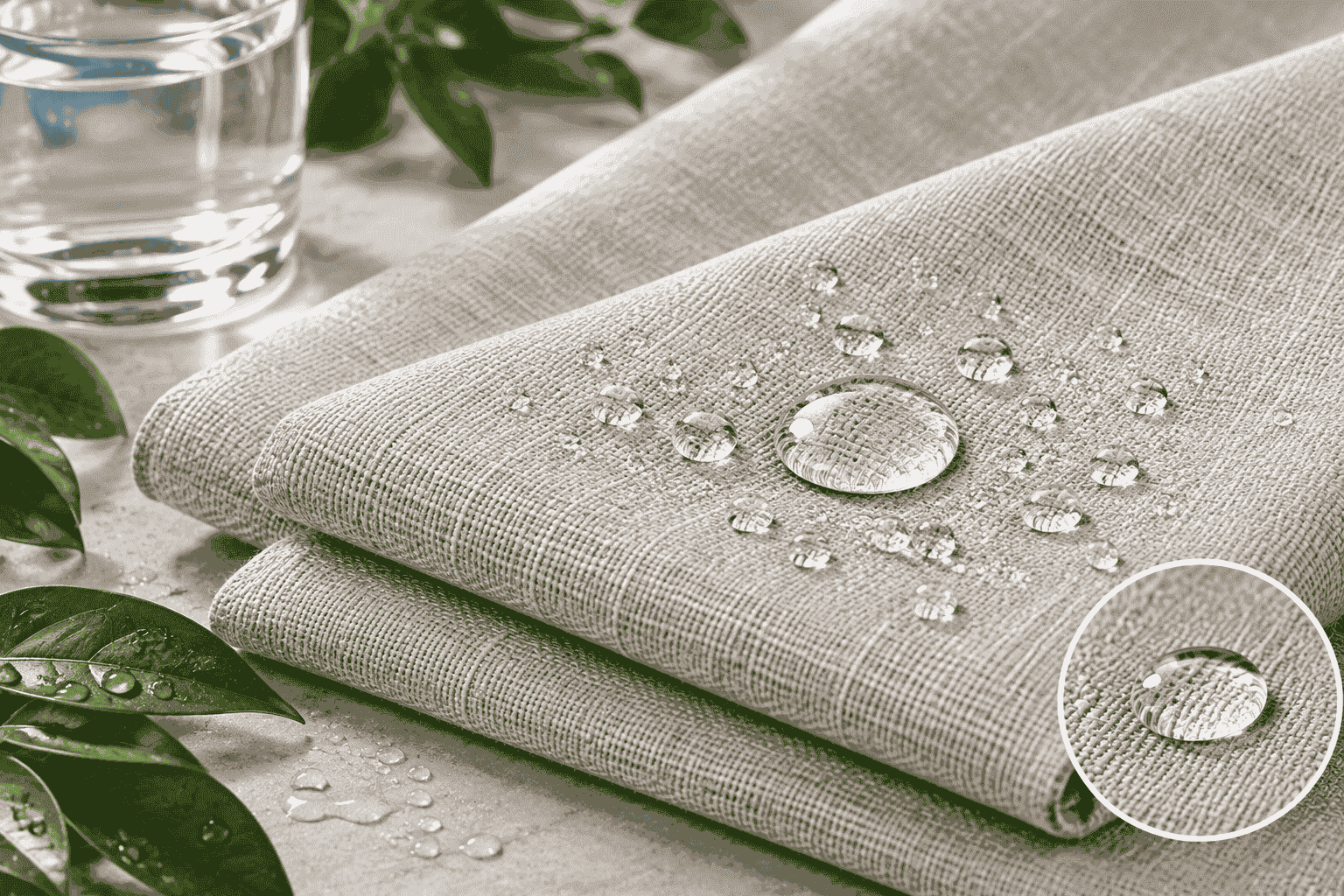 Water-resistant coated technical fabric